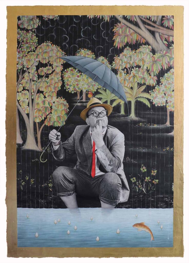 The Observationist at Leisure in a Stolen Garden (umbrella)