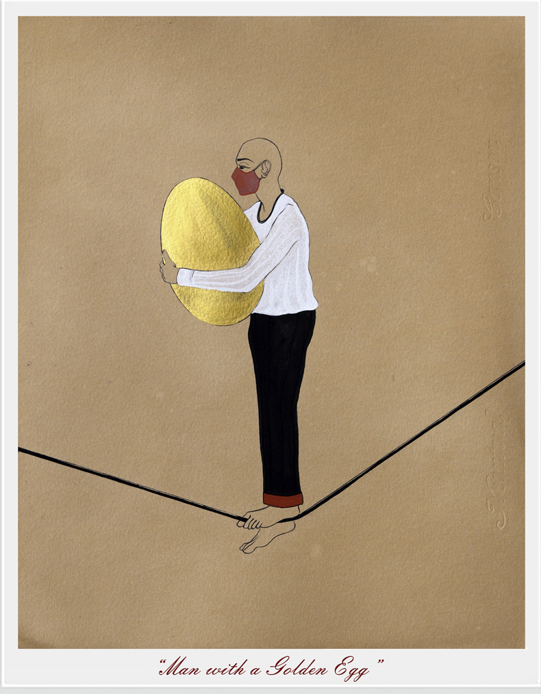 Man with a Golden Egg from Funambulist : Story of A Dynamic Equilibrium Series