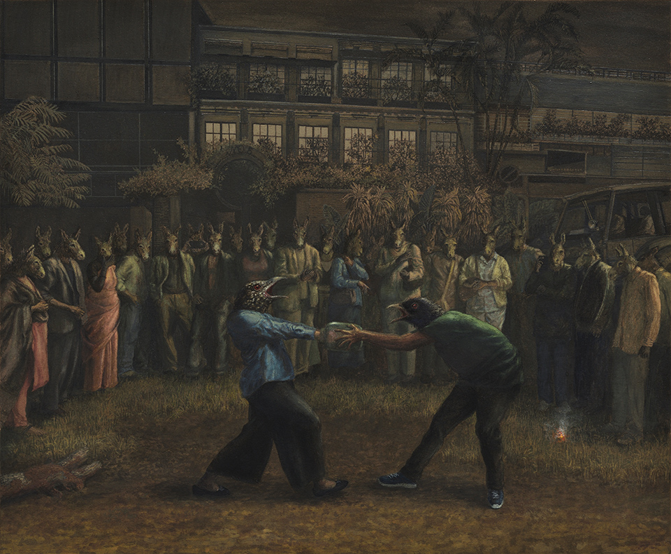 Fire fallen on the ground without any grass is extinguished by itself 