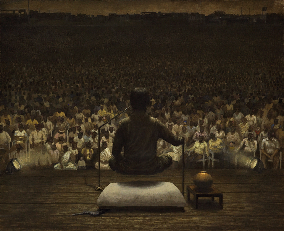 The frog that is caught in the mouth of a serpent ,itself keeps swallowing the insects that approach its mouth.  