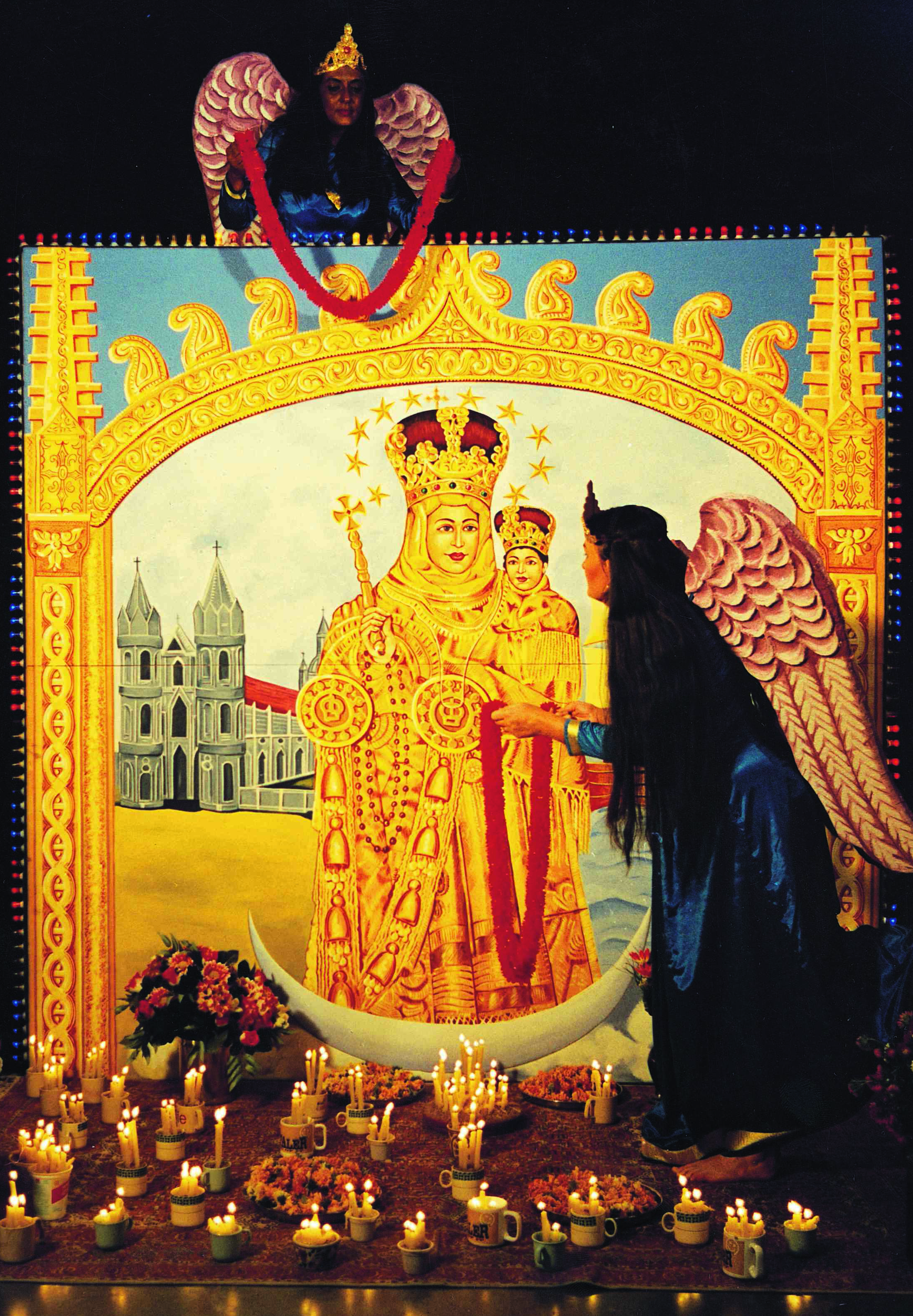 Our Lady of Velankanni (after contemporary votive image) from the photo-performance project 'Native Women of South India: Manners and Customs', Bangalore 