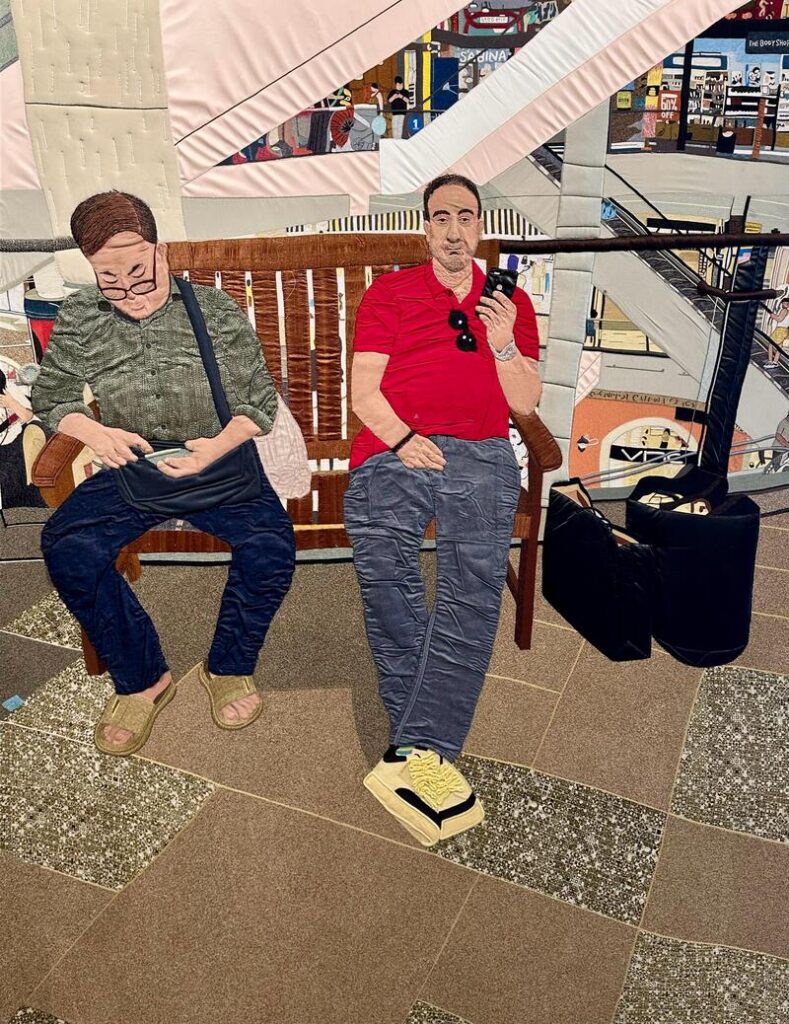  Waiting for my family to finish shopping 