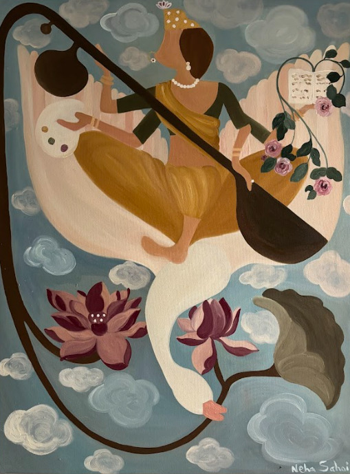 Devi Goes Rococo (Maa Saraswati) from the series Divine Feminine  